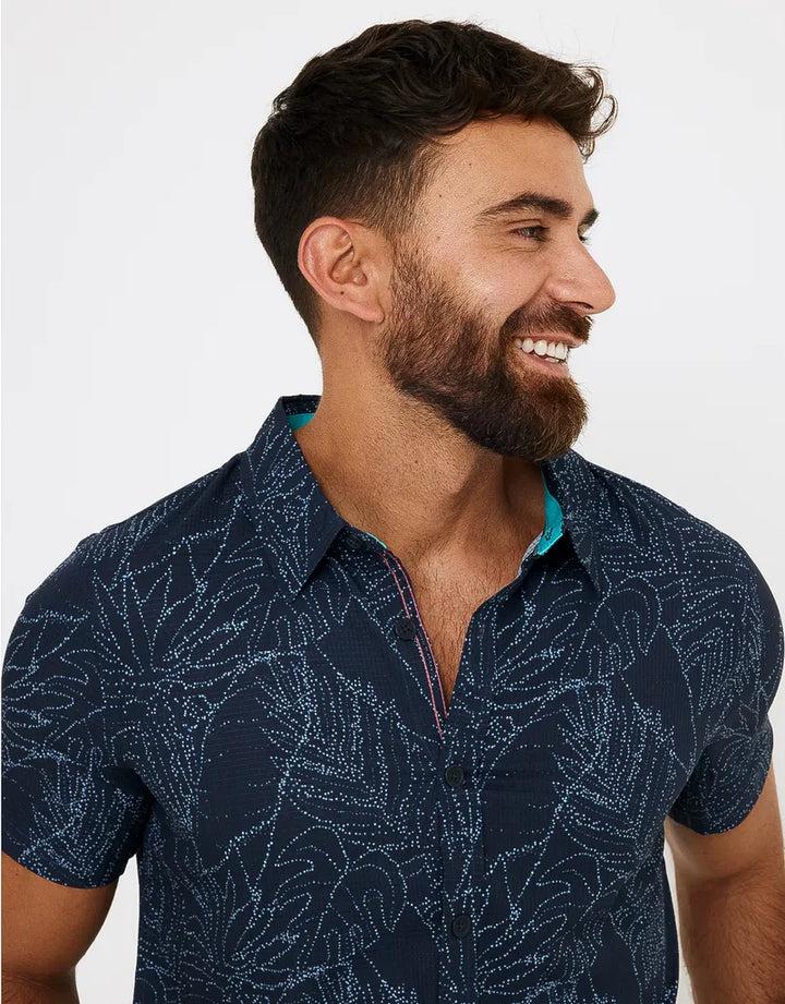 koala bay Camisa manga corta azul - Furore Ofertas