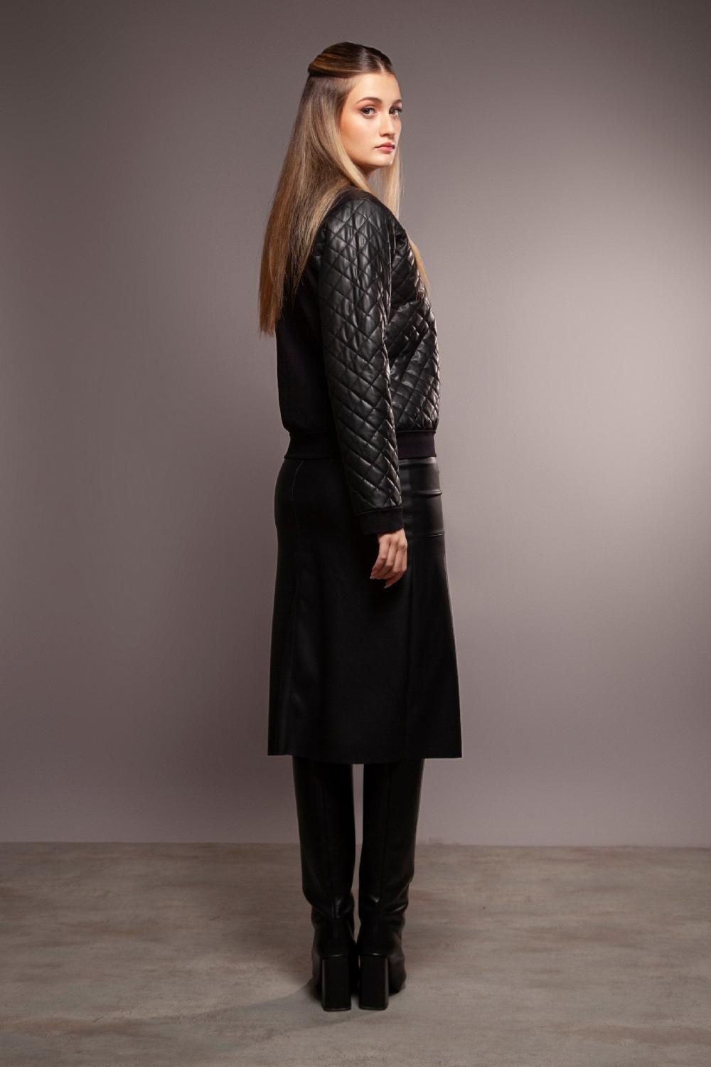 lolitas&l Chaqueta negra polipiel guateada con cremallera Lolitas&L En oferta