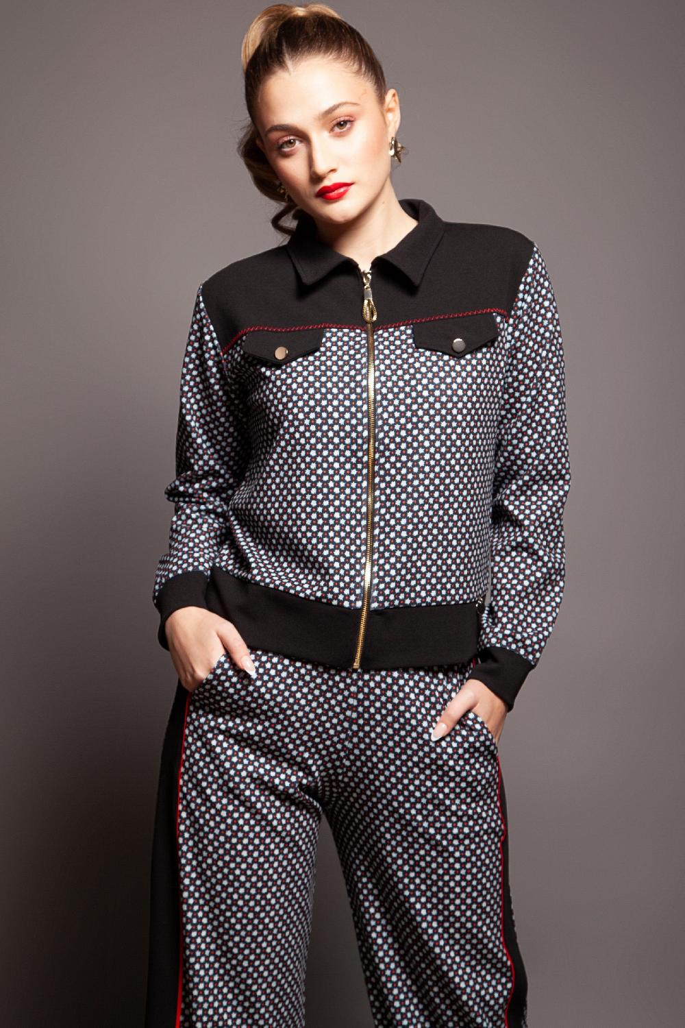 lolitas&l Chaqueta cremallera jaquard TILE con canesu Lolitas&L Rebajas baratas