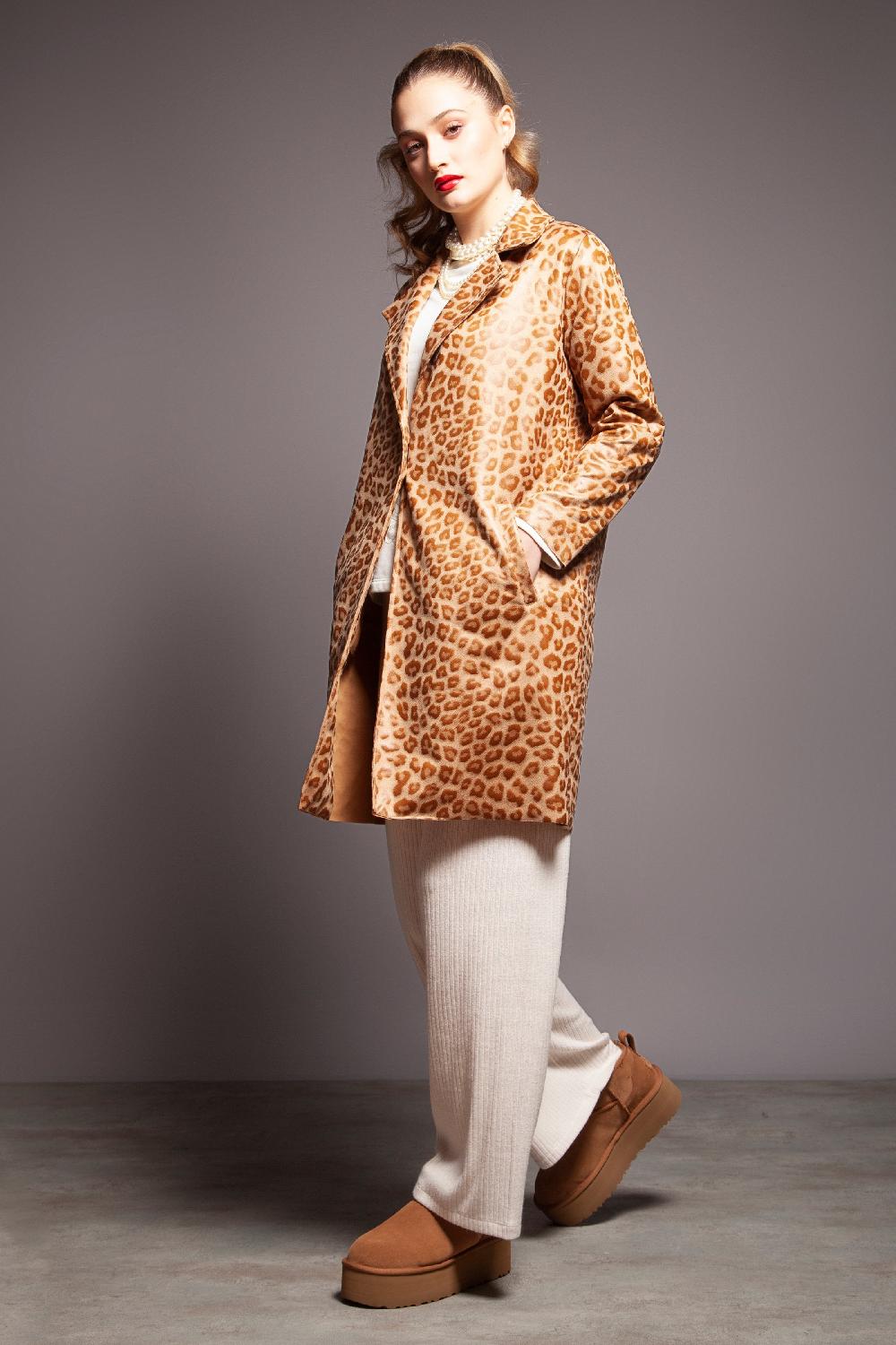 lolitas&l Chaqueta larga polipiel animal print Lolitas&L Ventas relámpago