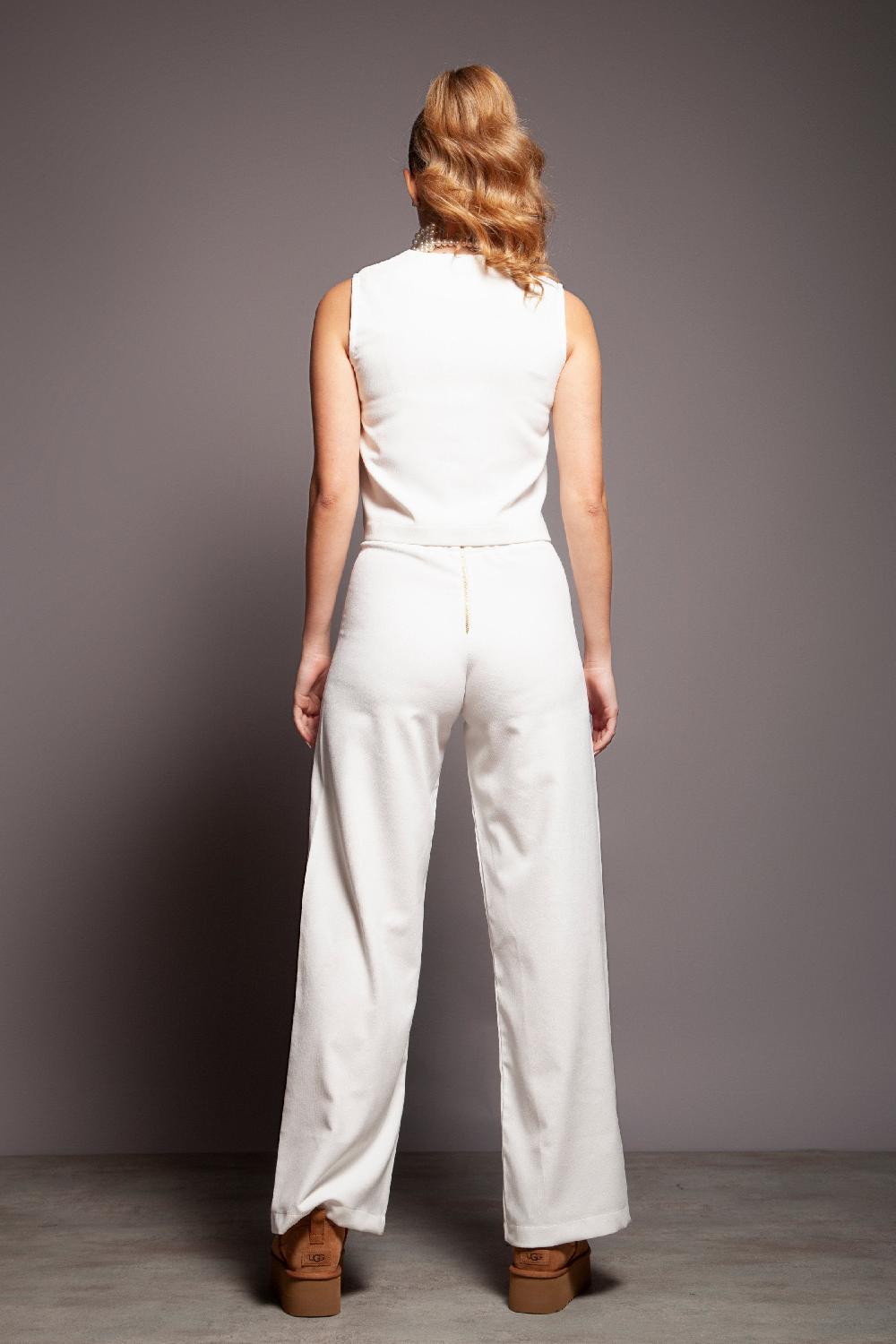 lolitas&l Conjunto blanco chaleco botones y pantalon Lolitas&L Tienda
