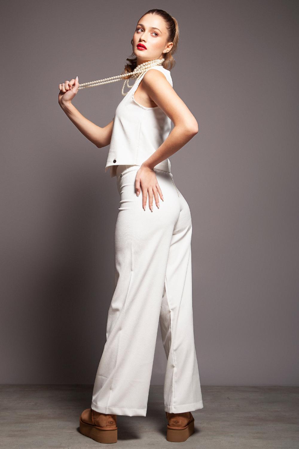 lolitas&l Conjunto blanco chaleco botones y pantalon Lolitas&L Tienda