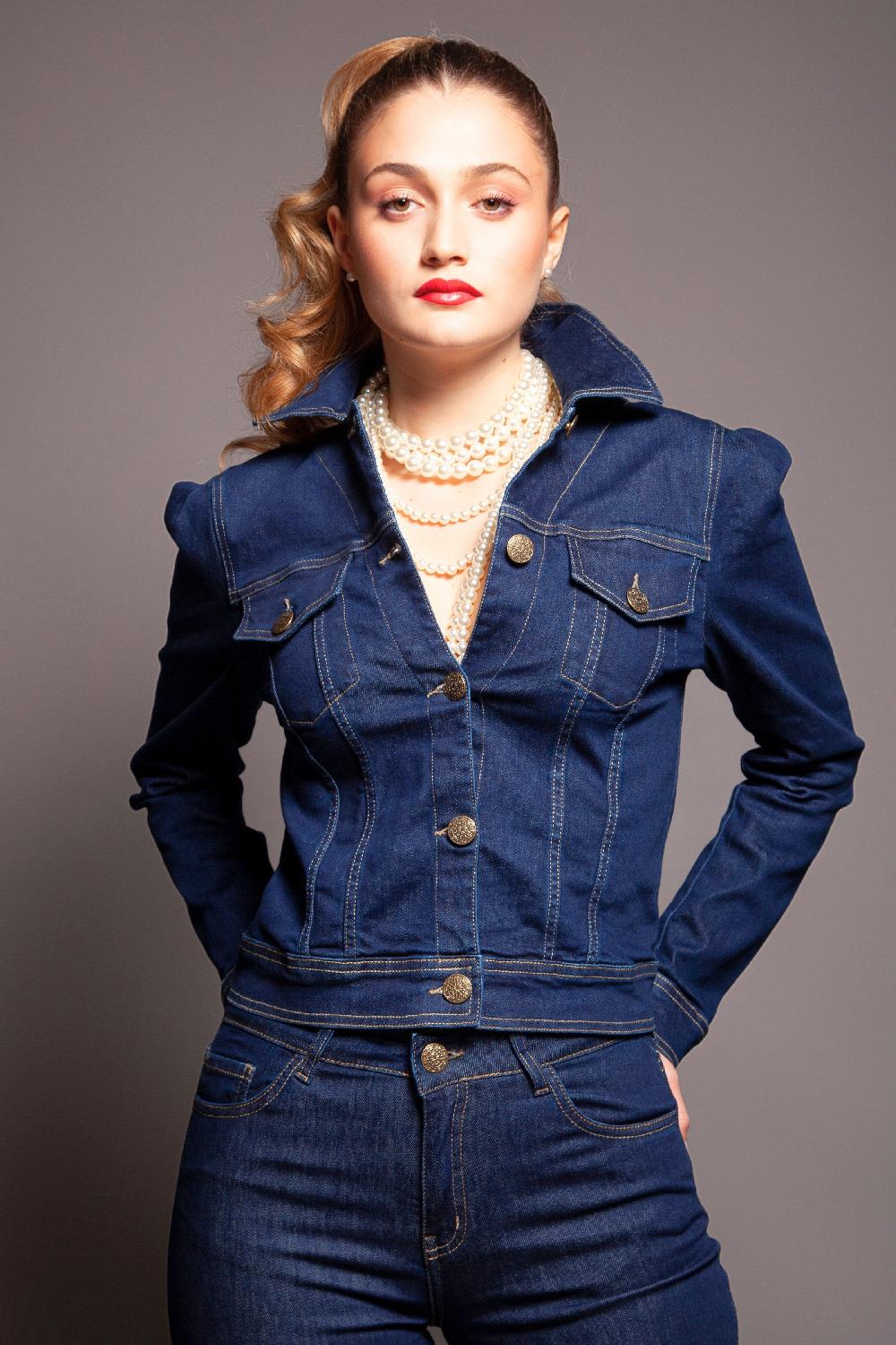 lolitas&l Chaqueta vaquera ajustada azul lavado Lolitas&L Mejor oferta