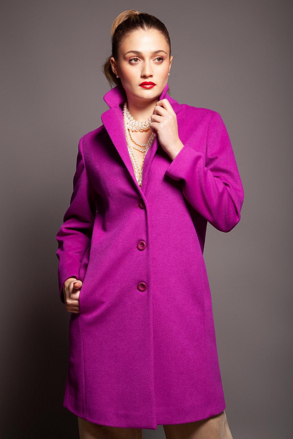 lolitas&l Abrigo morado de paño abotonado con solapas Lolitas&L COMPRAR AHORA