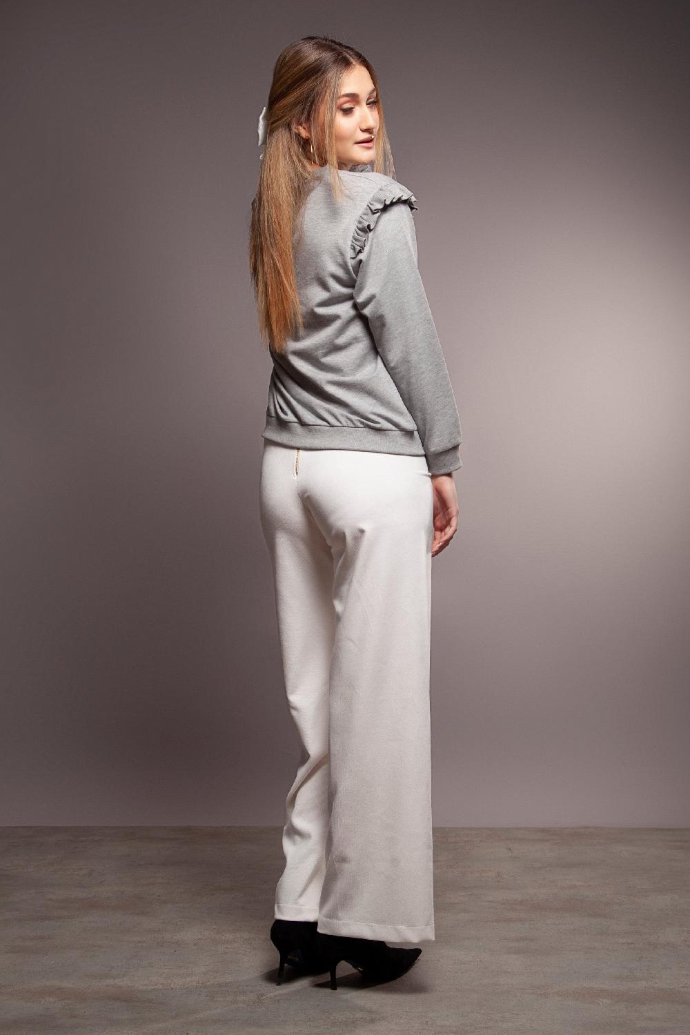 lolitas&l Sudadera gris vigore motivo silueta bordada Lolitas&L Precio ultrabajo