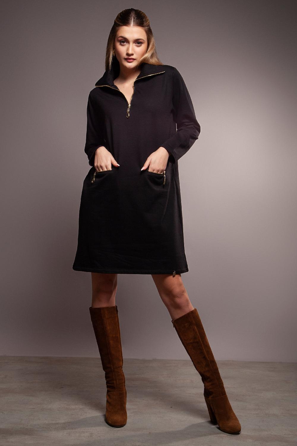 lolitas&l Vestido negro cremalleras doradas Lolitas&L Outlet