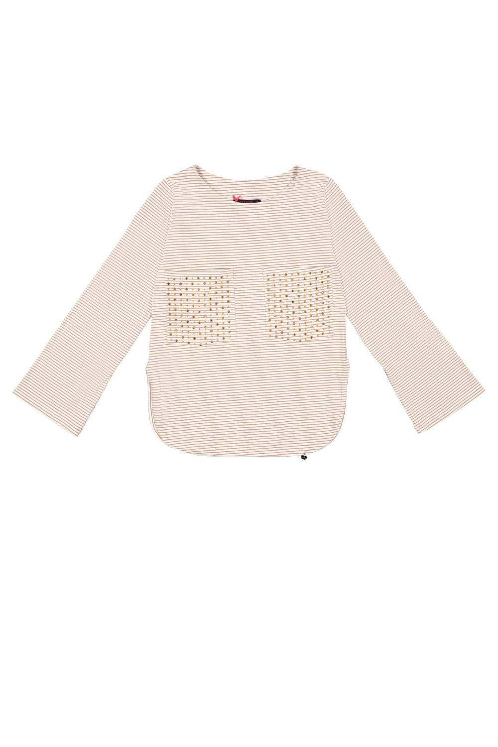 lolitas&l Camiseta rayas beige con bolsillos pecho Lolitas&L Los más vendidos