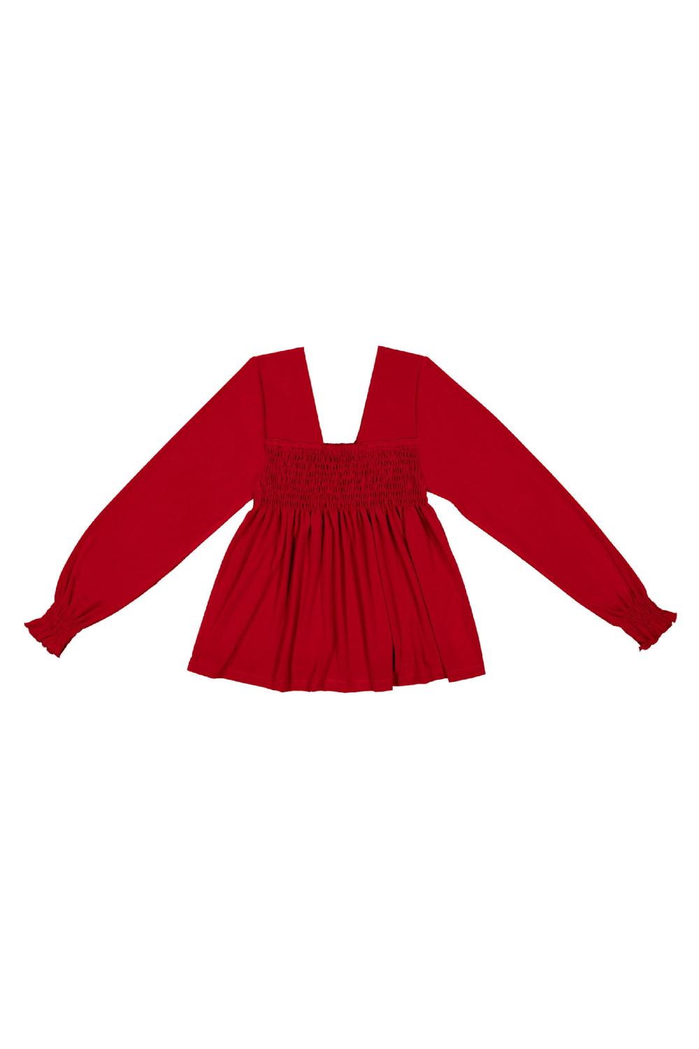lolitas&l Camiseta roja pecho nido de abjeja Lolitas&L Descuento