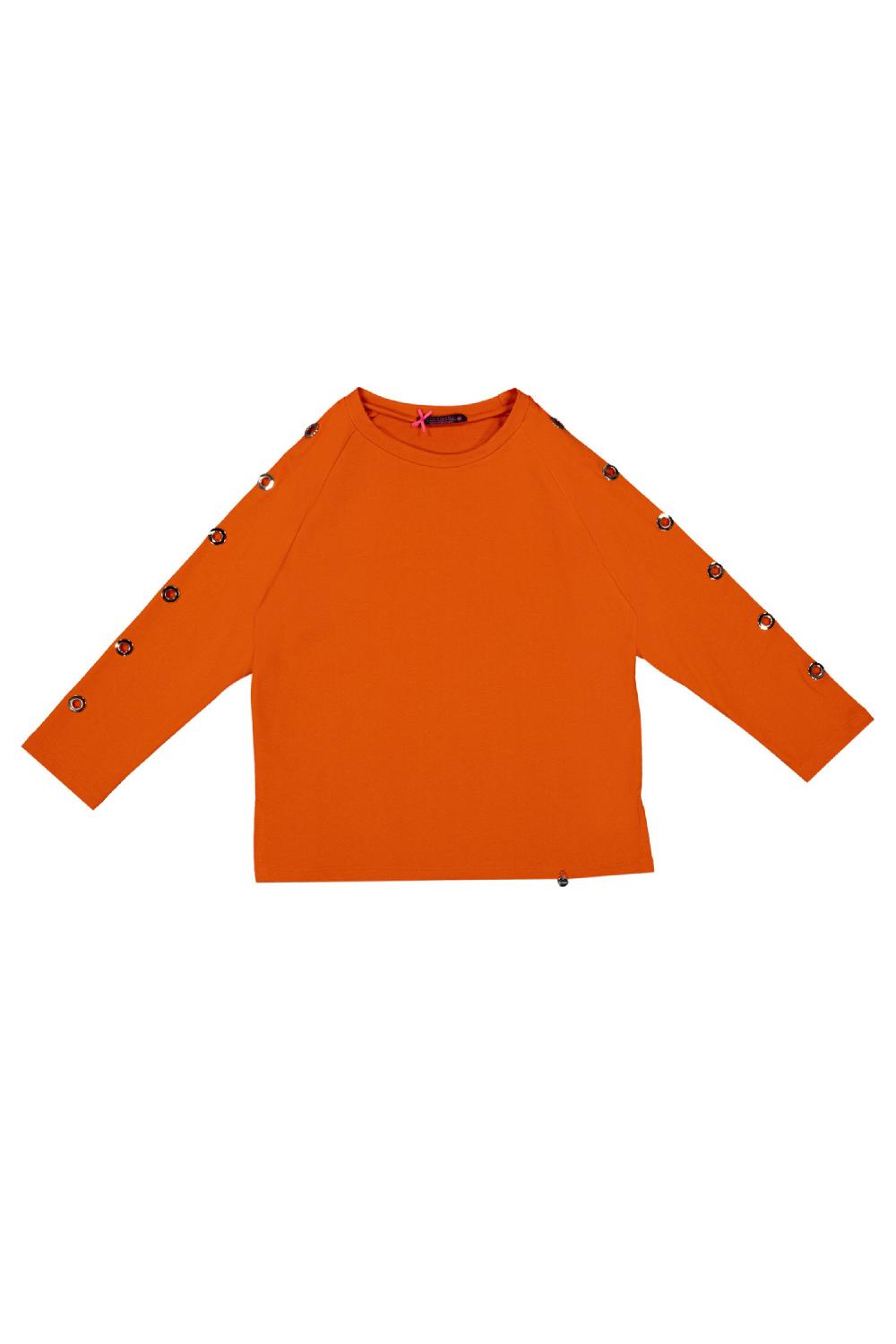 lolitas&l Sudadera naranja raglan detalle aro dorado Lolitas&L Rebajas online