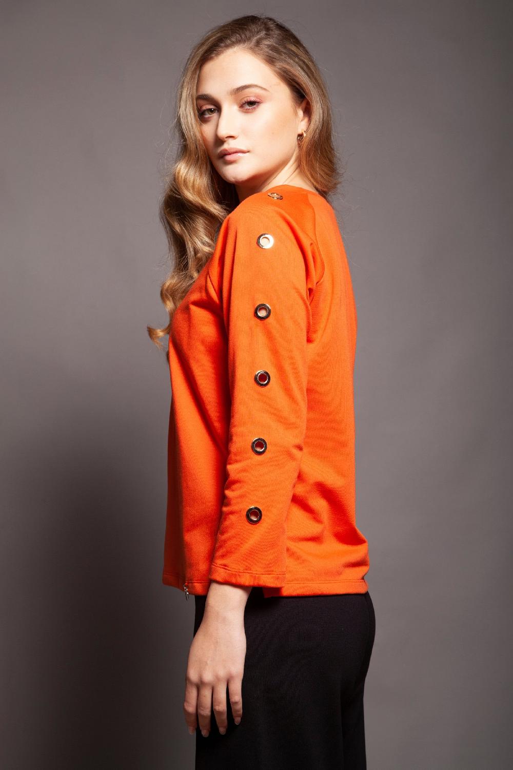 lolitas&l Sudadera naranja raglan detalle aro dorado Lolitas&L Rebajas online