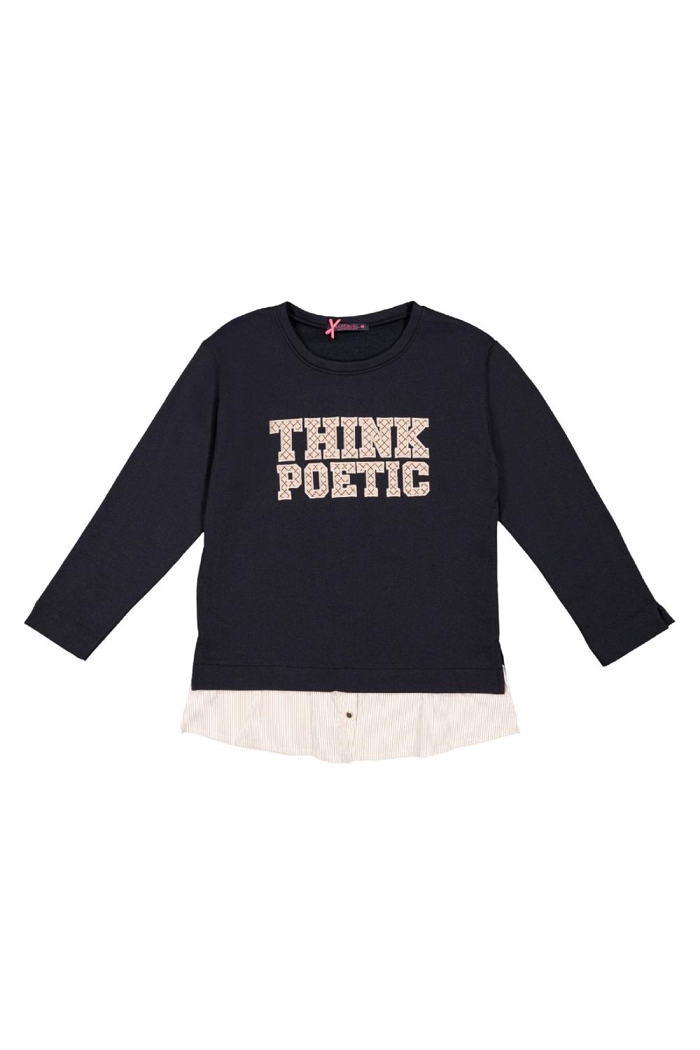lolitas&l Sudadera negra bordado THINK POETIC Lolitas&L Rebajas top