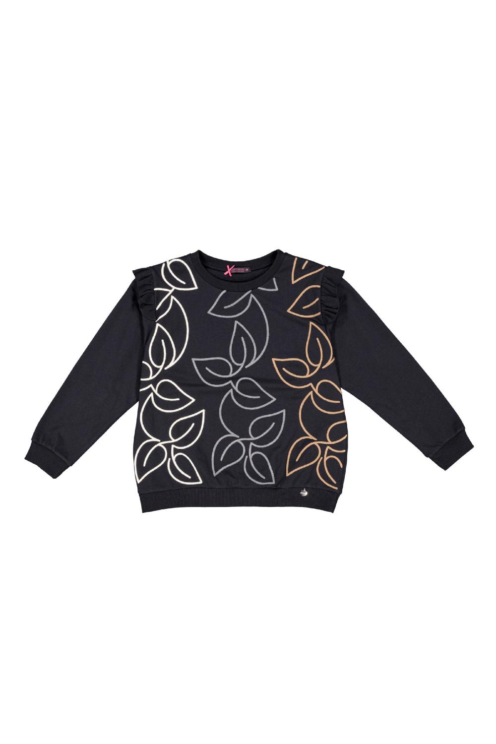 lolitas&l Sudadera negra con bordado relieve multicolor hojas Lolitas&L Últimos 3 días