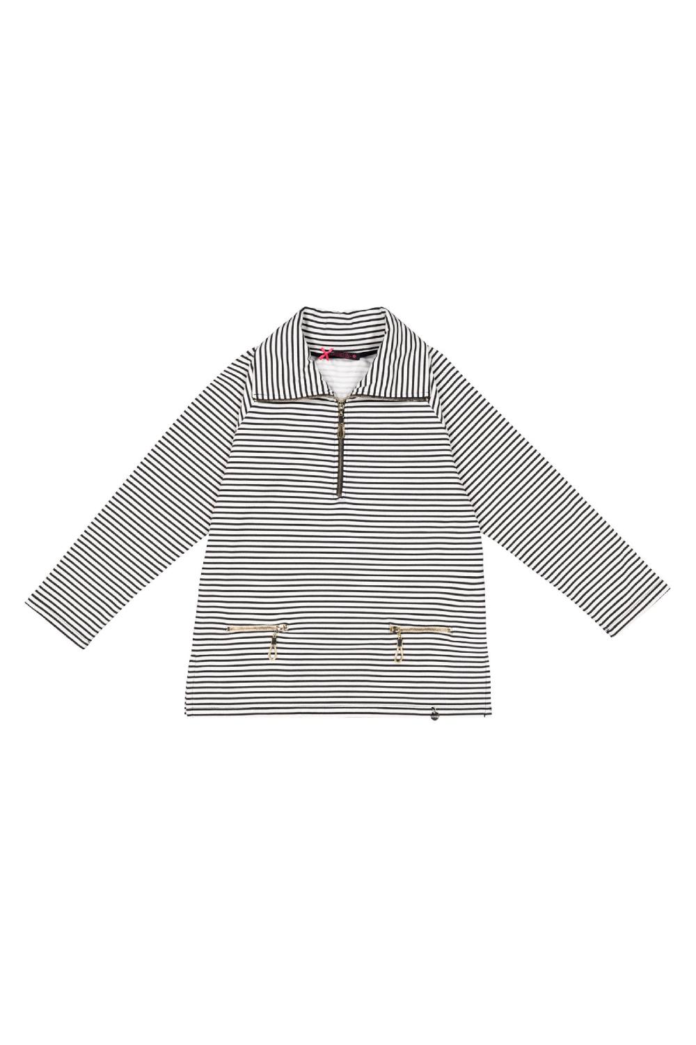 lolitas&l Sudadera blanca rayas con cremallera Lolitas&L Oferta especial de fábrica