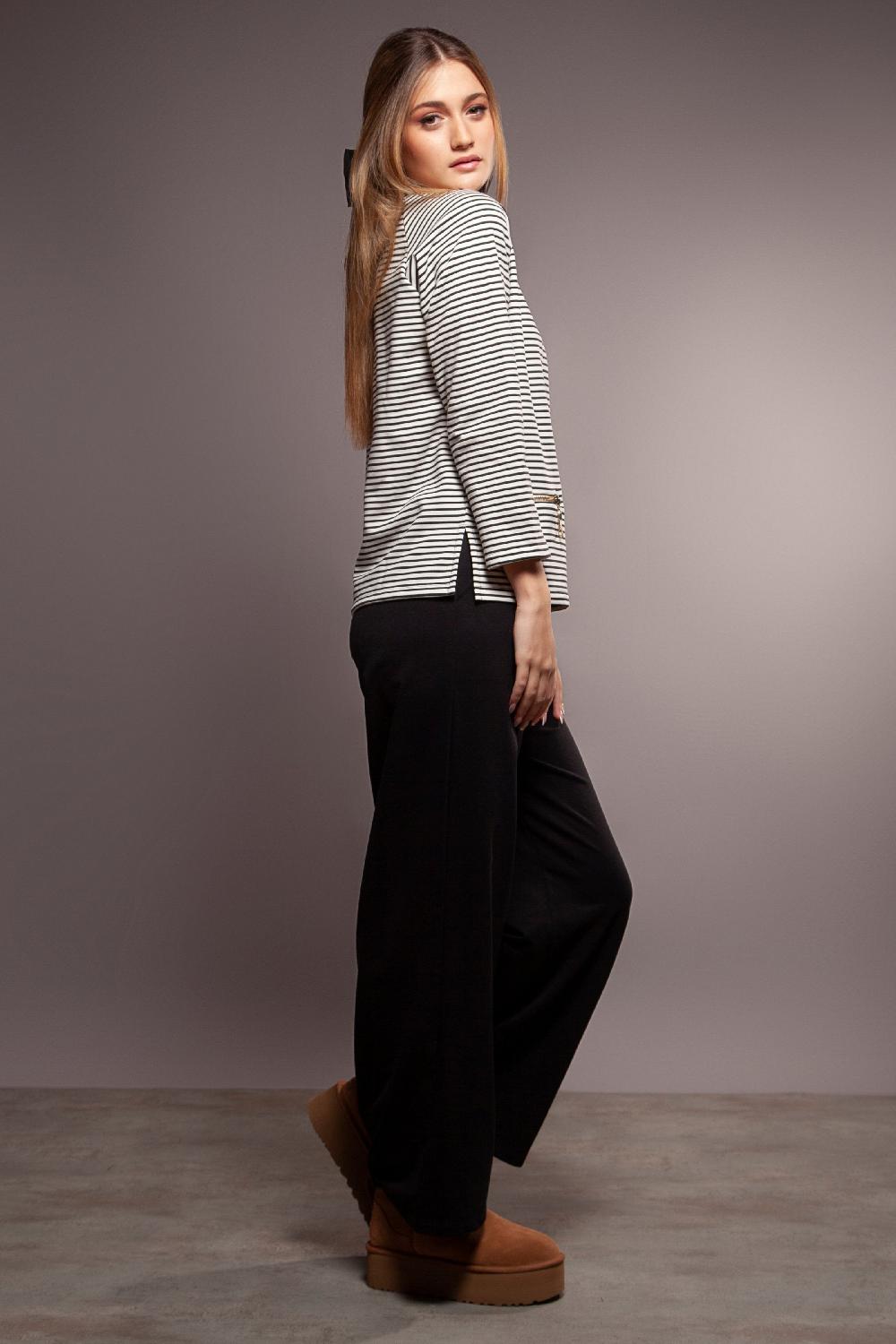 lolitas&l Sudadera blanca rayas con cremallera Lolitas&L Oferta especial de fábrica