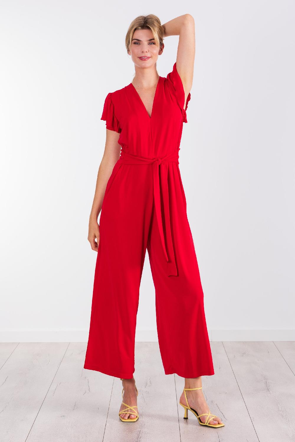 lolitas&l Jumpsuit lampone escote amplio con cinturón de punto roma LolitasyL Oferta exclusiva