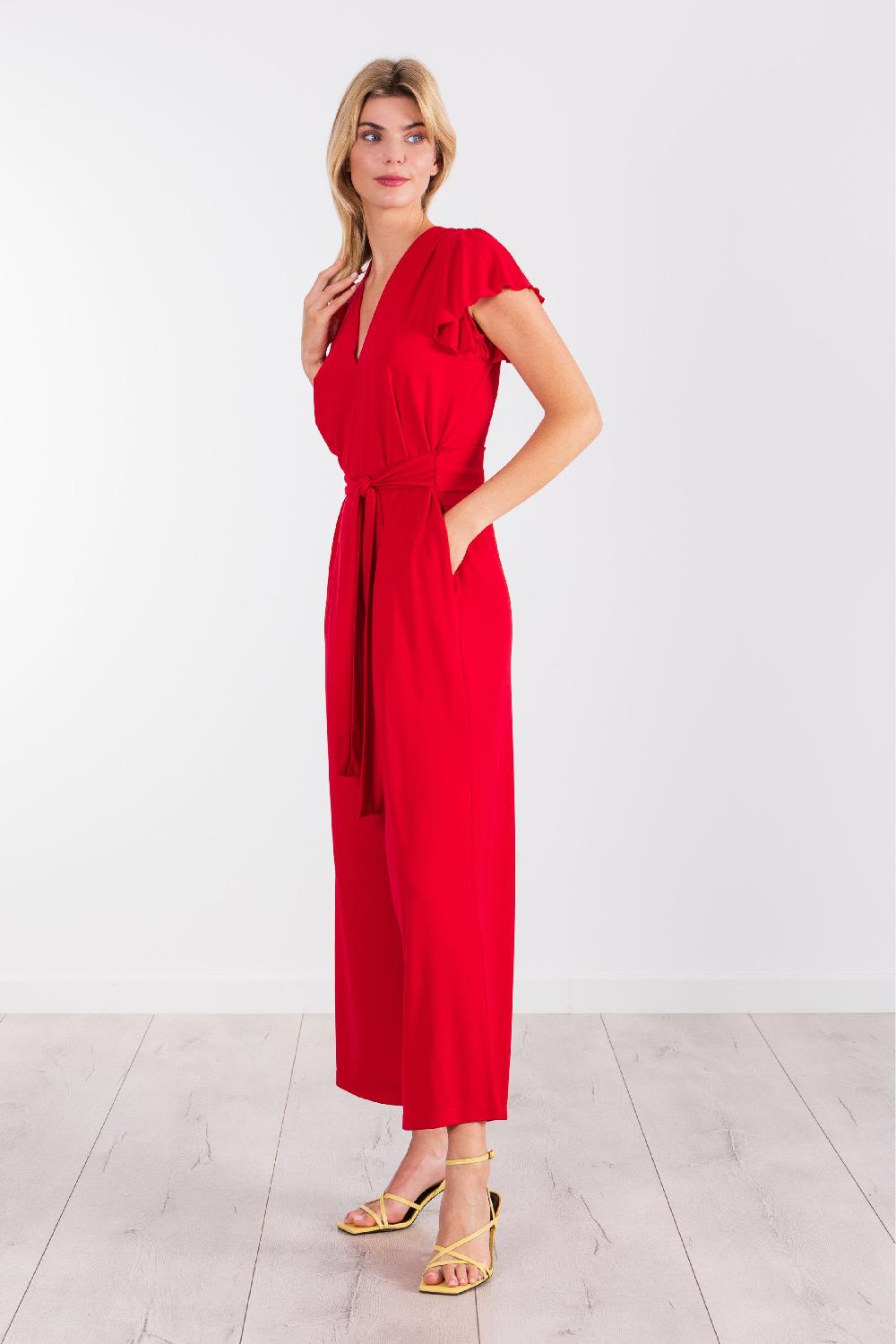 lolitas&l Jumpsuit lampone escote amplio con cinturón de punto roma LolitasyL Oferta exclusiva