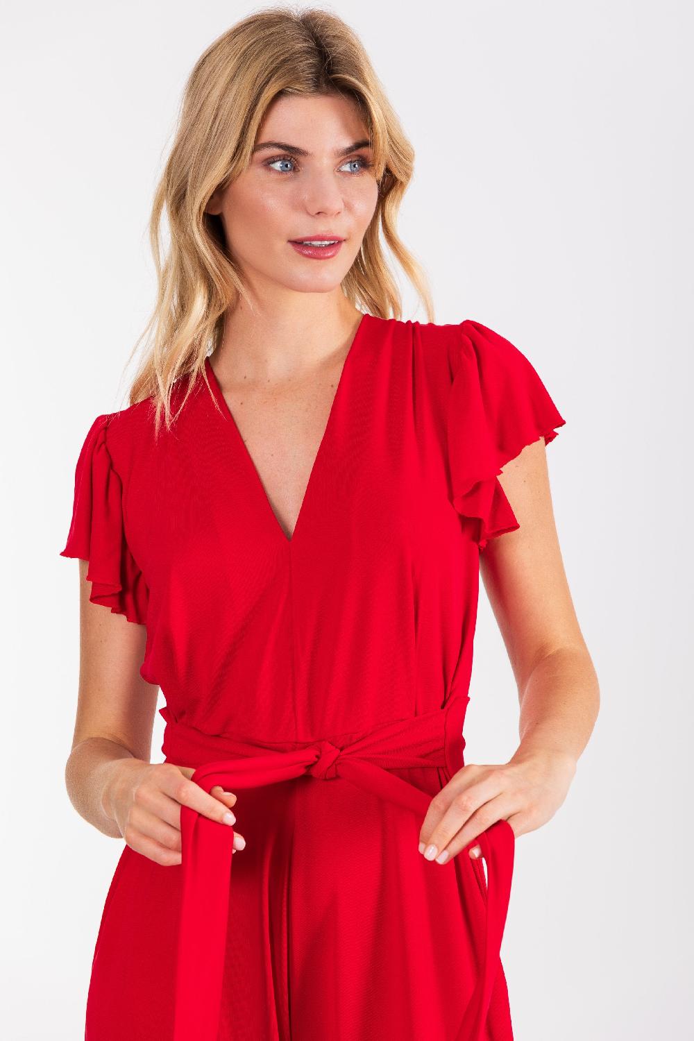 lolitas&l Jumpsuit lampone escote amplio con cinturón de punto roma LolitasyL Oferta exclusiva
