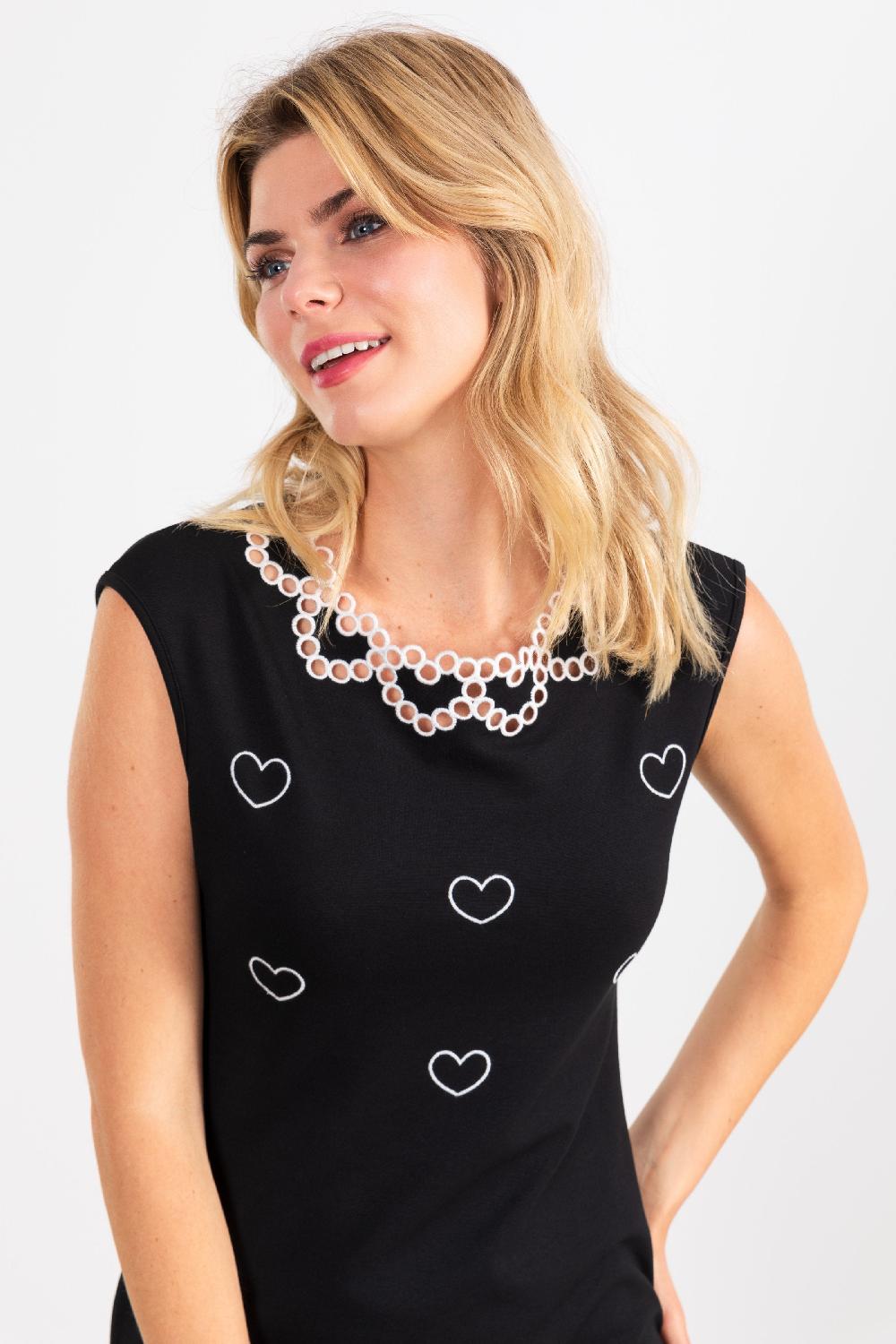 lolitas&l Vestido negro corto ajustado con bordado corazones LolitasyL Grandes ahorros
