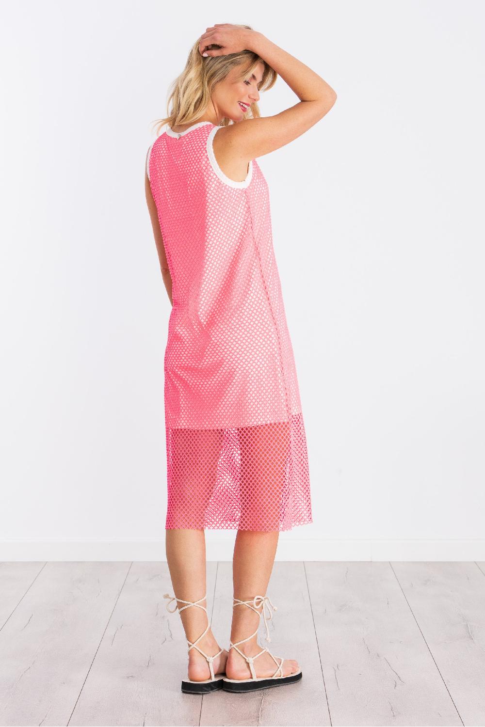 lolitas&l Vestido fucsia en red de tirantes LolitasyL Outlet