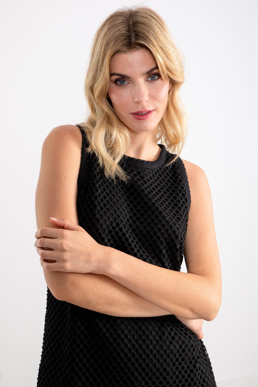 lolitas&l Vestido negro en red de tirantes LolitasyL Outlet online