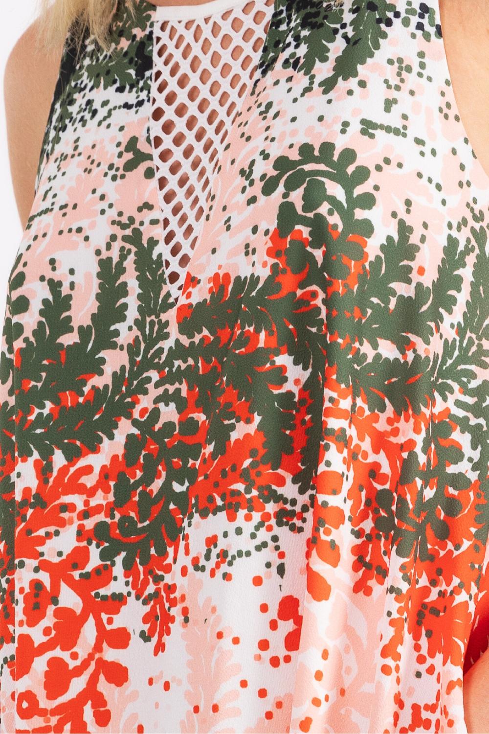 lolitas&l Vestido corto estampado Leaves escote red LolitasyL Ofertas