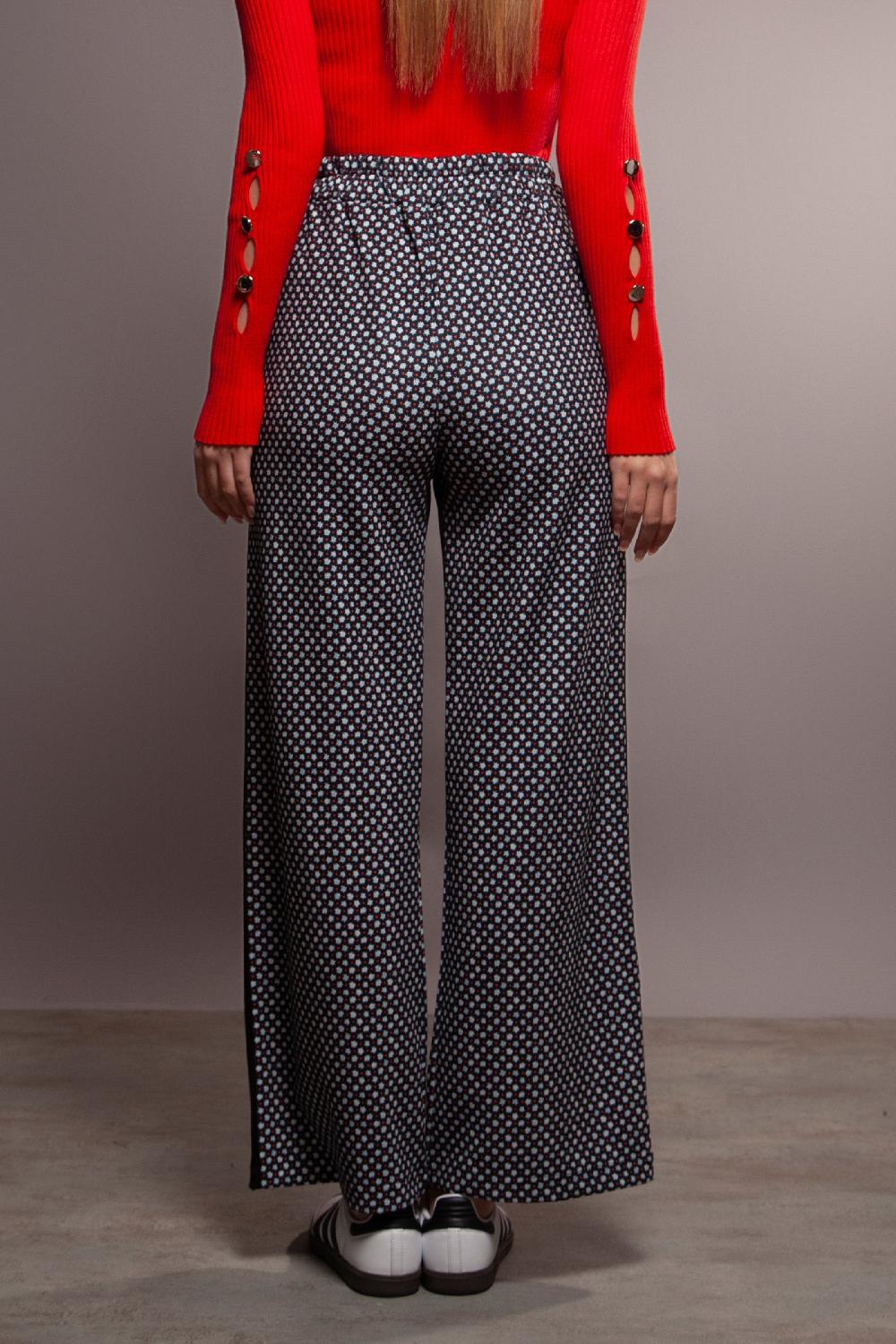 lolitas&l Pantalon recto estampado lunar con raya en el costado Lolitas&L Gran oferta