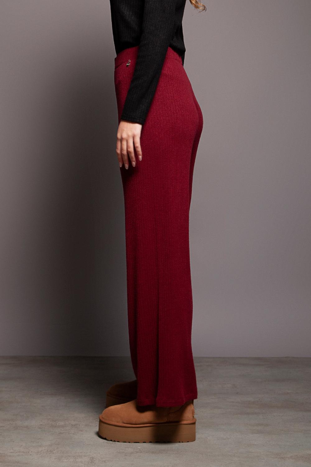 lolitas&l Pantalon granate de punto jaquard rayas Lolitas&L Descuento