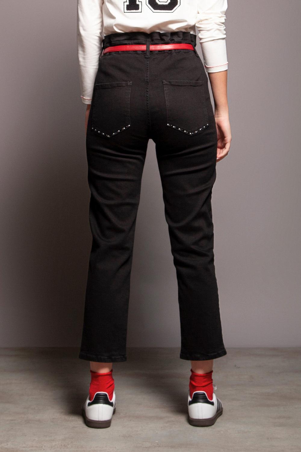 lolitas&l Pantalon vaquero negro detalle strass en los costados Lolitas&L Rebajas top