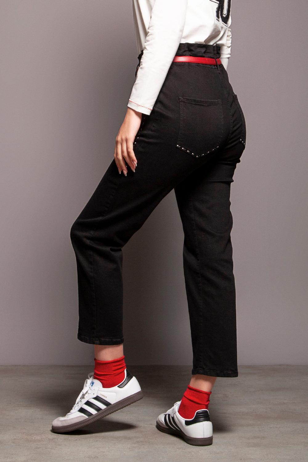 lolitas&l Pantalon vaquero negro detalle strass en los costados Lolitas&L Rebajas top