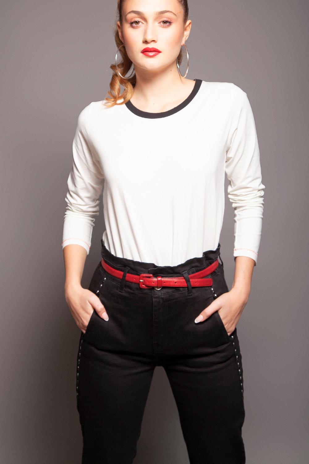 lolitas&l Pantalon vaquero negro detalle strass en los costados Lolitas&L Rebajas top