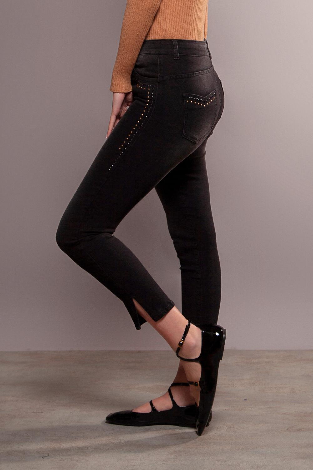 lolitas&l Pantalon vaquero negro pitillo con strass Lolitas&L Envío gratis