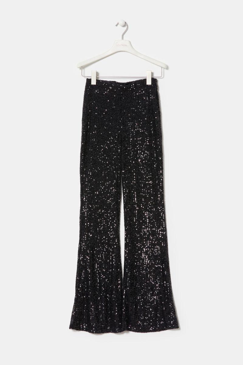 lolitas&l Pantalon negro lentejuelas acampanado LolitasyL Últimos 3 días