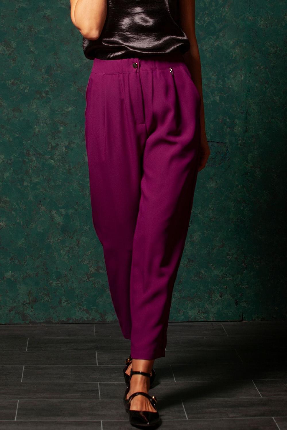 lolitas&l Pantalon orchidea con pinzas y bolsillos LolitasyL