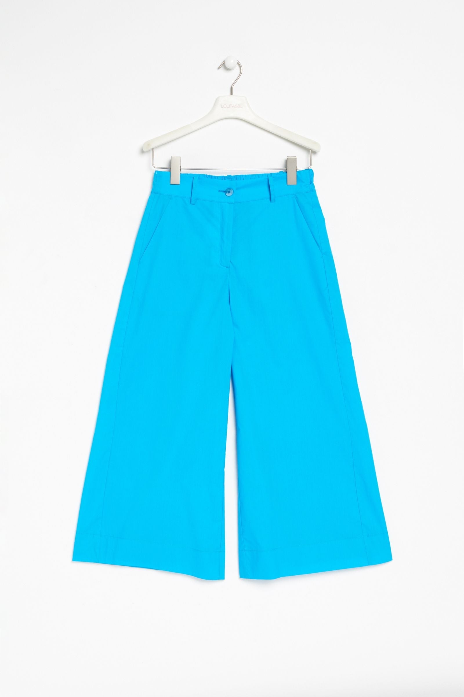 lolitas&l Pantalon turquesa pierna ancha de talle alto LolitasyL Promoción por tiempo limitado