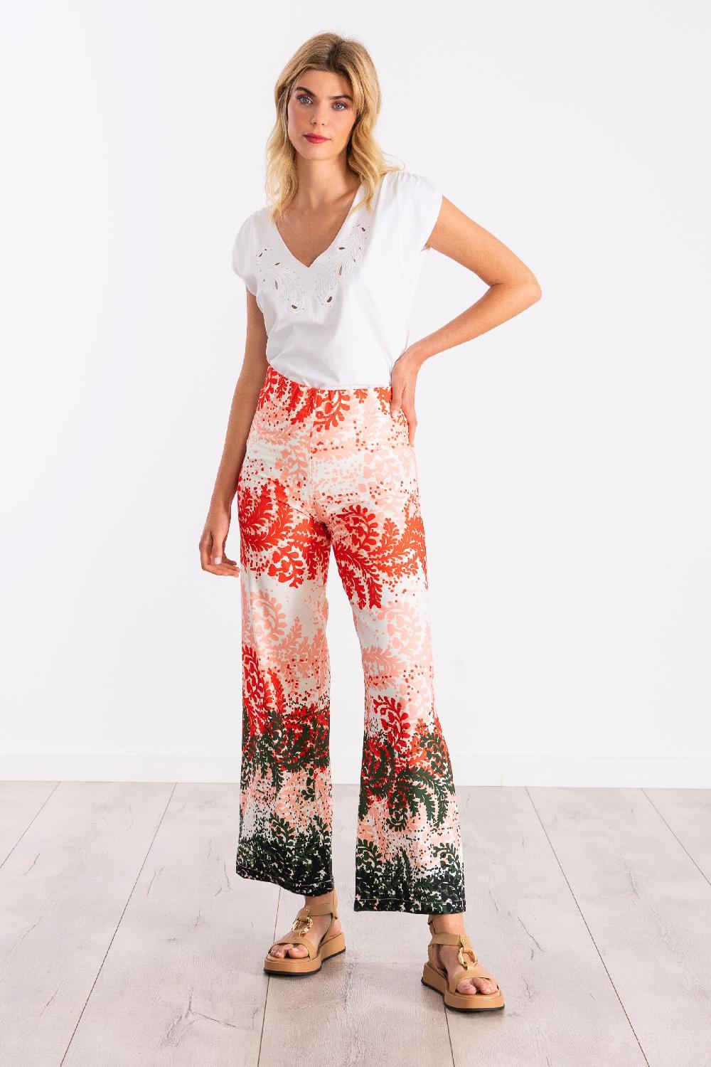lolitas&l Pantalon largo estampado leaves LolitasyL Superdescuento