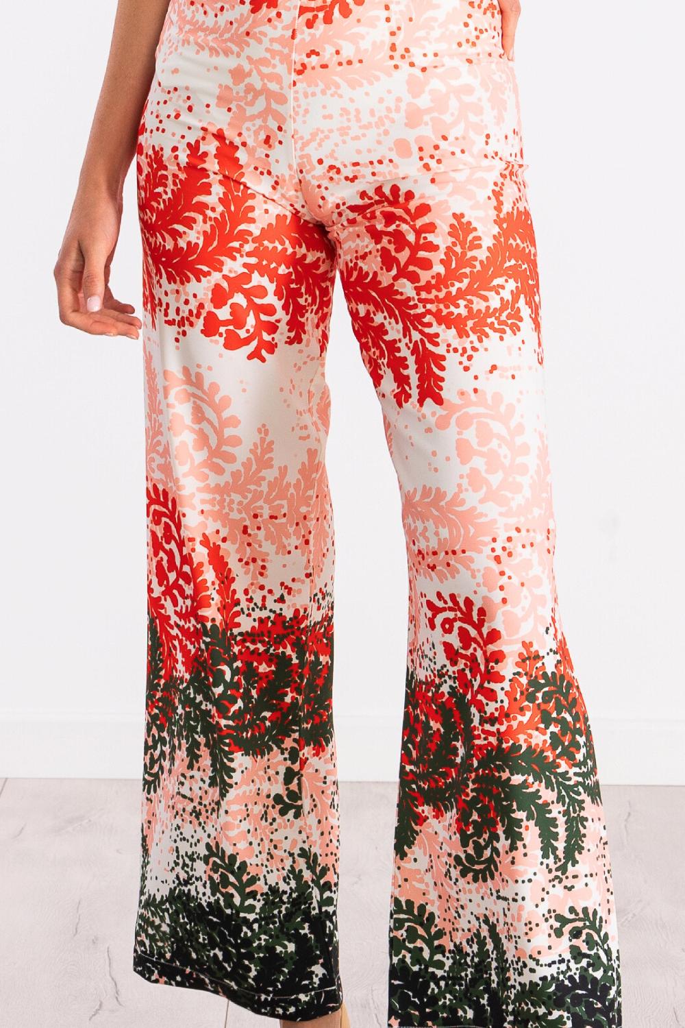 lolitas&l Pantalon largo estampado leaves LolitasyL Superdescuento