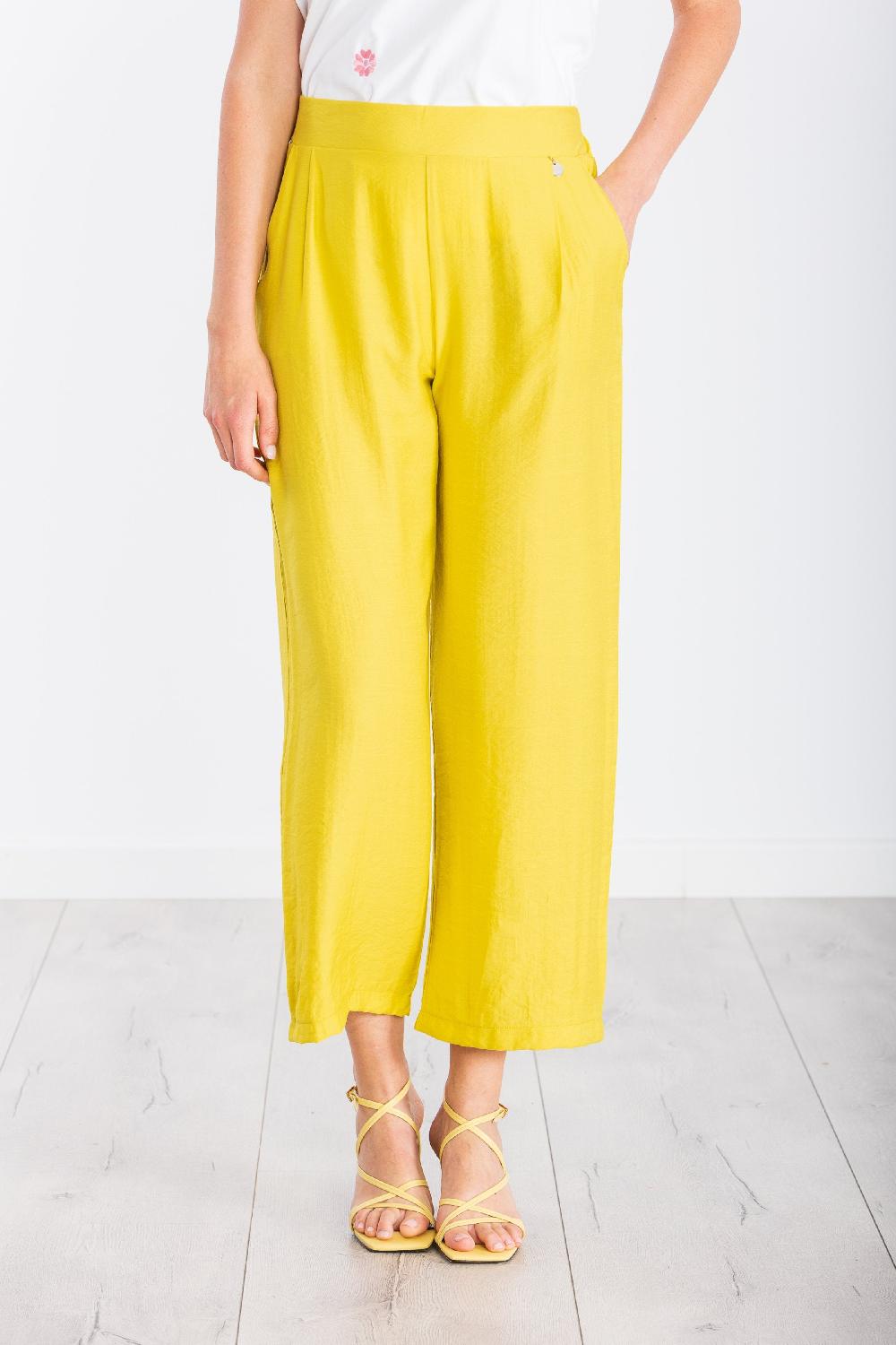 lolitas&l Pantalon amarillo de pinzas con bolsillos LolitasyL