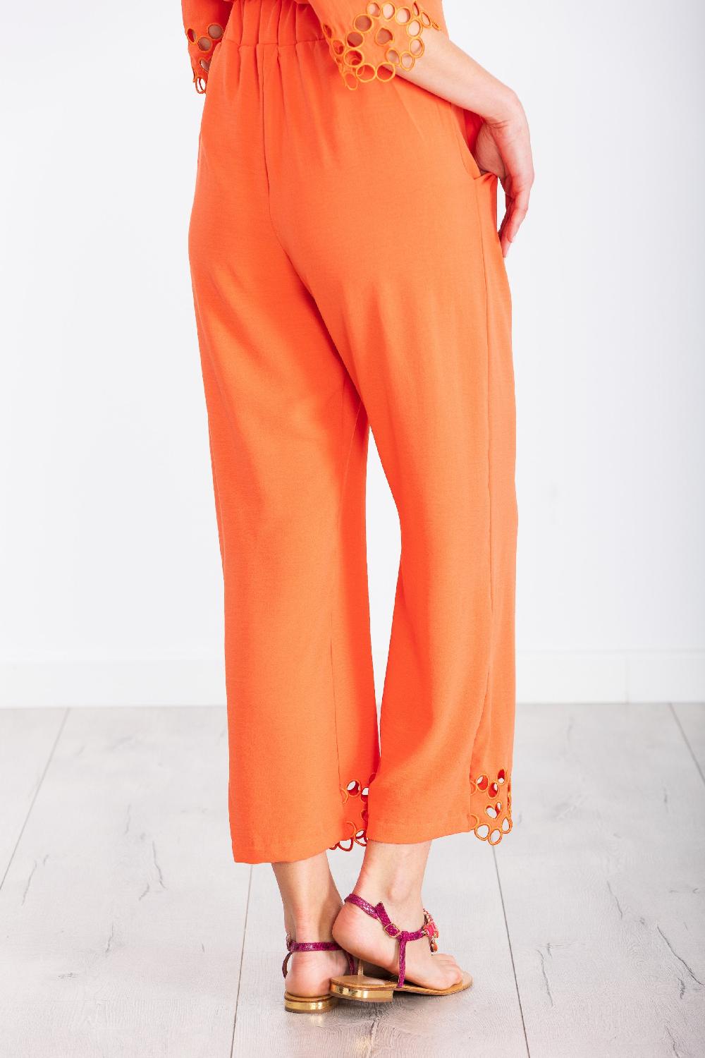lolitas&l Pantalón coral pinzas con bordado calado LolitasyL Ahorra y exporta