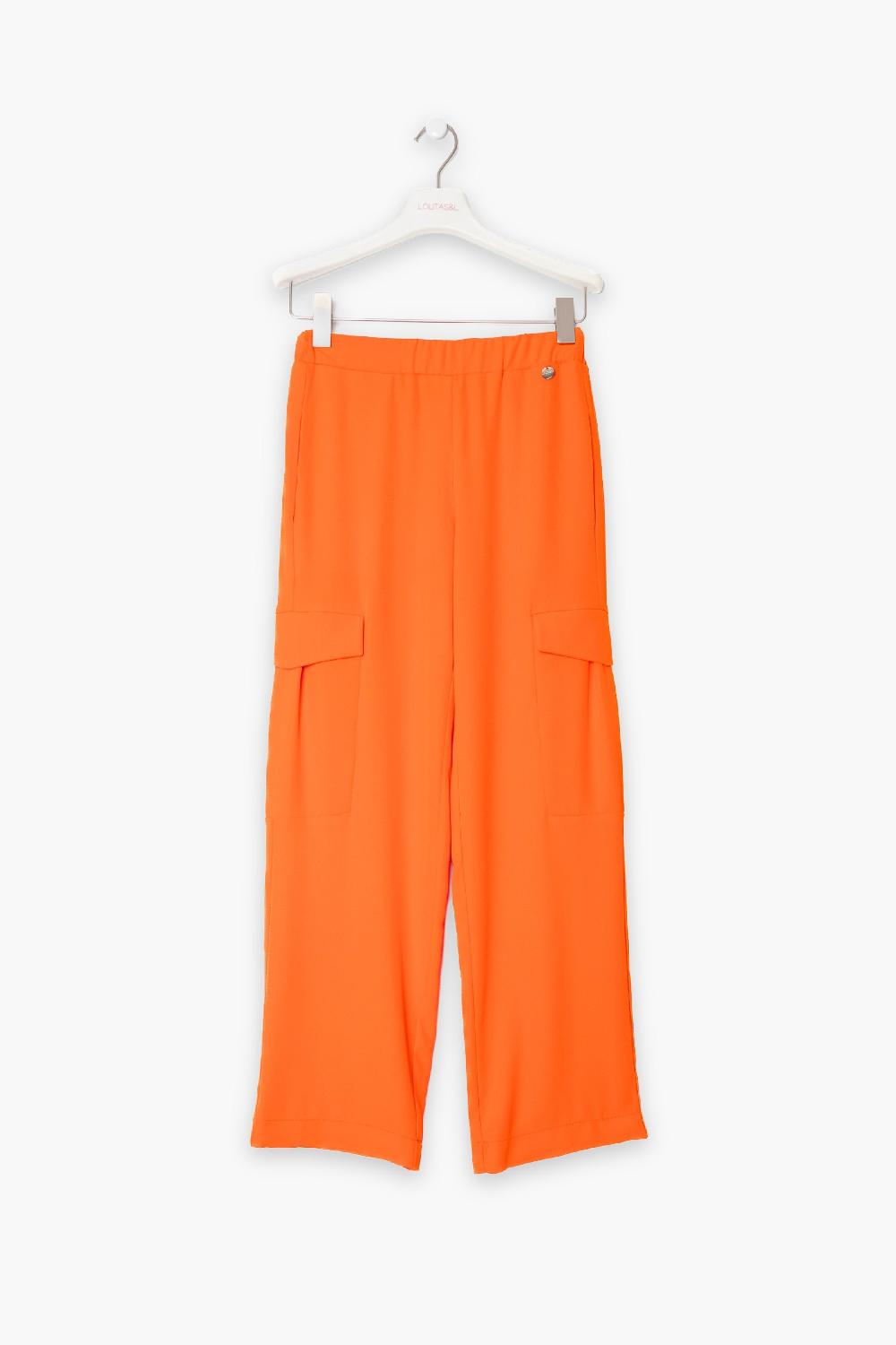 lolitas&l Pantalón naranja bolsillos militares con goma LolitasyL En oferta