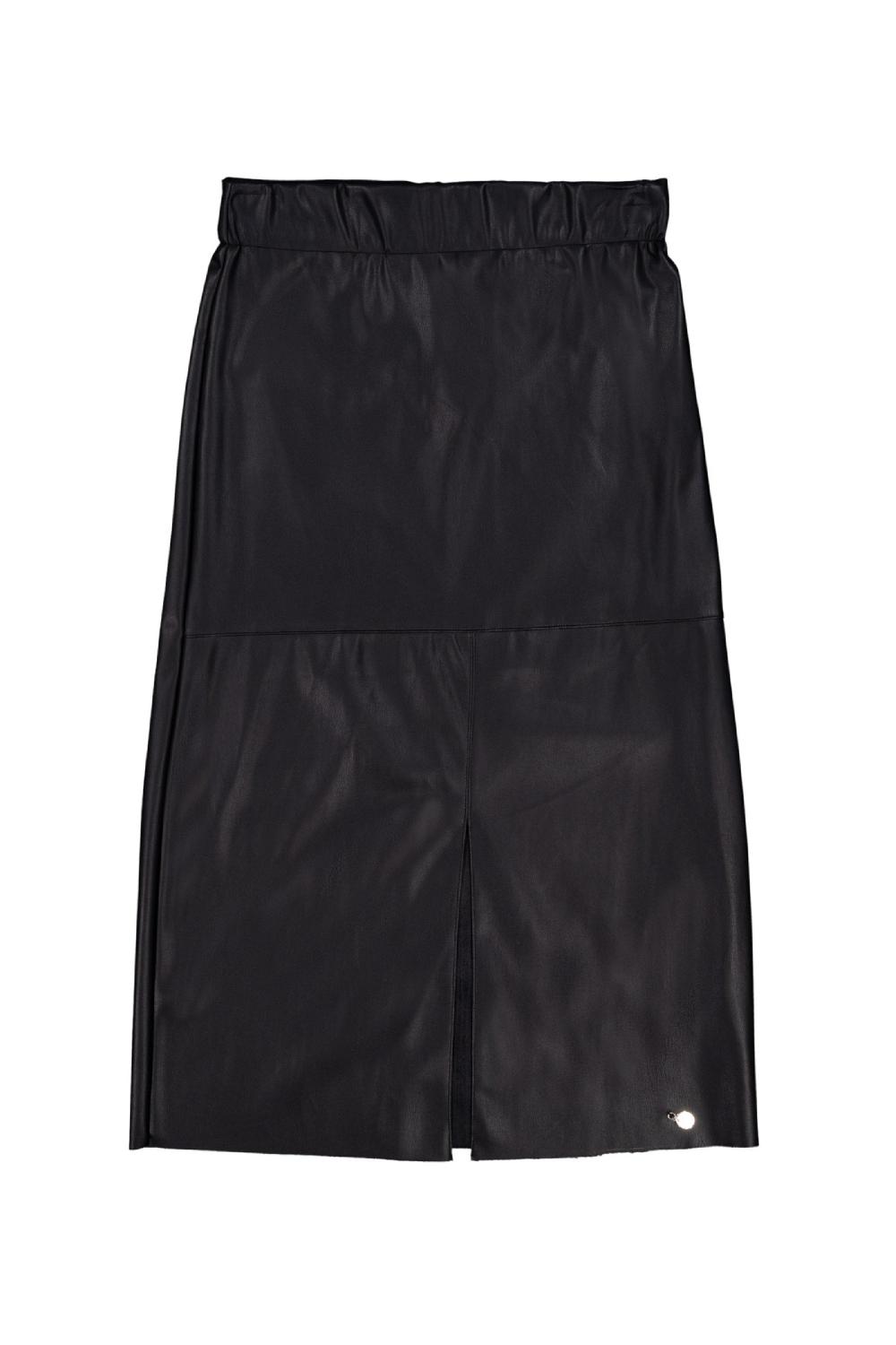 lolitas&l Falda negra polipiel larga con abertura Lolitas&L Oferta exclusiva