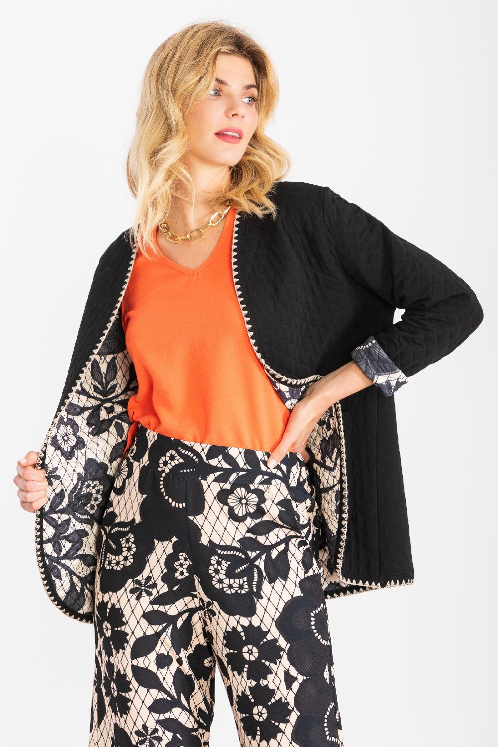 lolitas&l Chaqueta negra guateada interior estampado Dark LolitasyL En línea