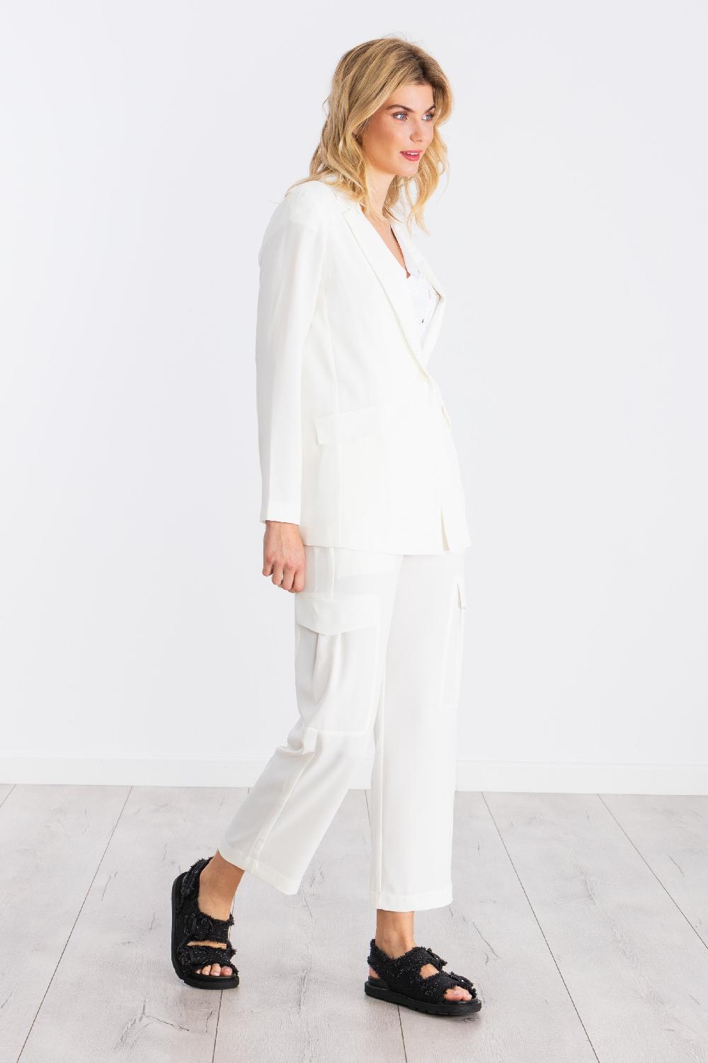 lolitas&l Chaqueta blanca con solapas y bolsillos LolitasyL Outlet