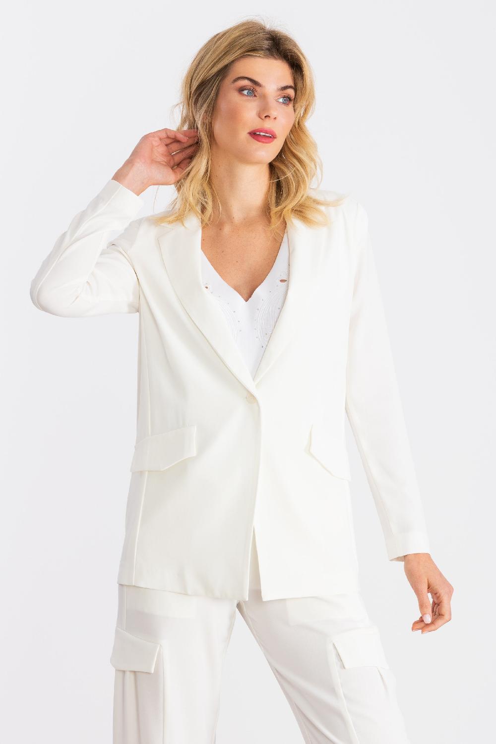 lolitas&l Chaqueta blanca con solapas y bolsillos LolitasyL Outlet