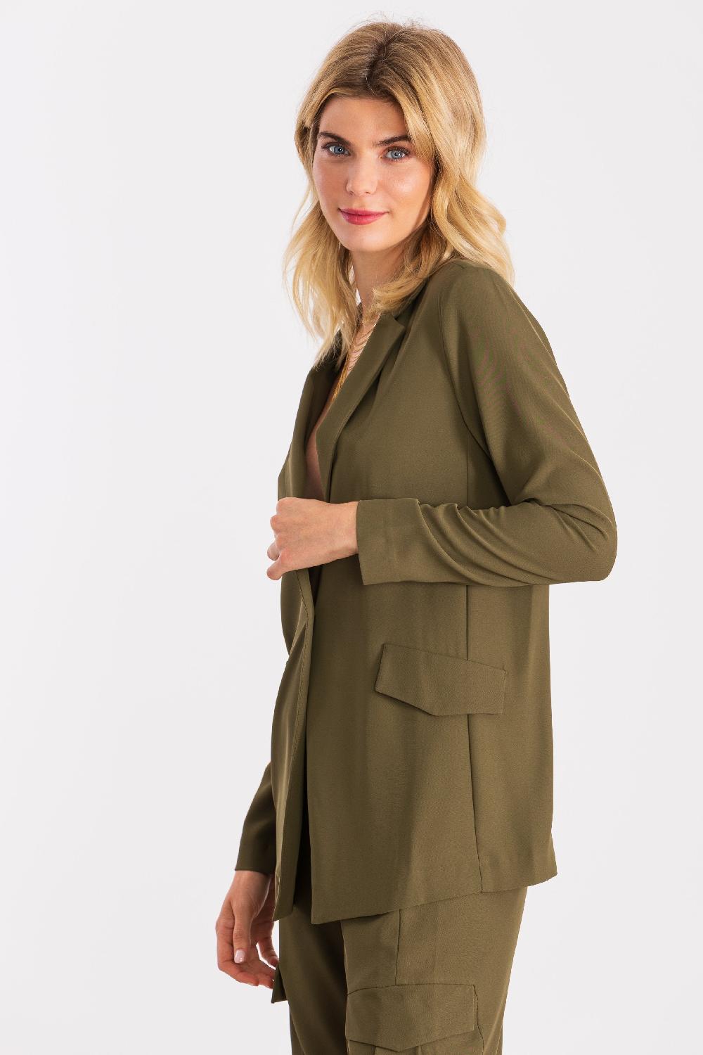 lolitas&l Chaqueta verde militar con solapas y bolsillos LolitasyL Rebajas
