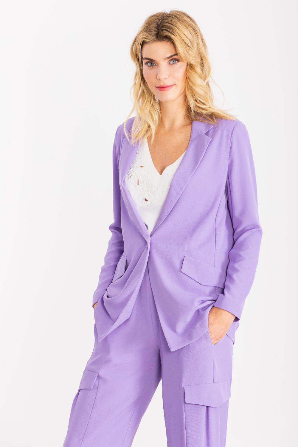 lolitas&l Chaqueta malva con solapas y bolsillos LolitasyL Ofertas