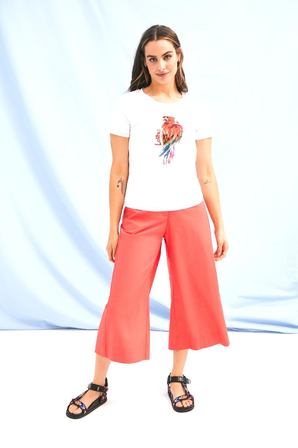lolitas&l Camiseta blanca estampado pajaro con strass Lolitas&L Rebajas baratas