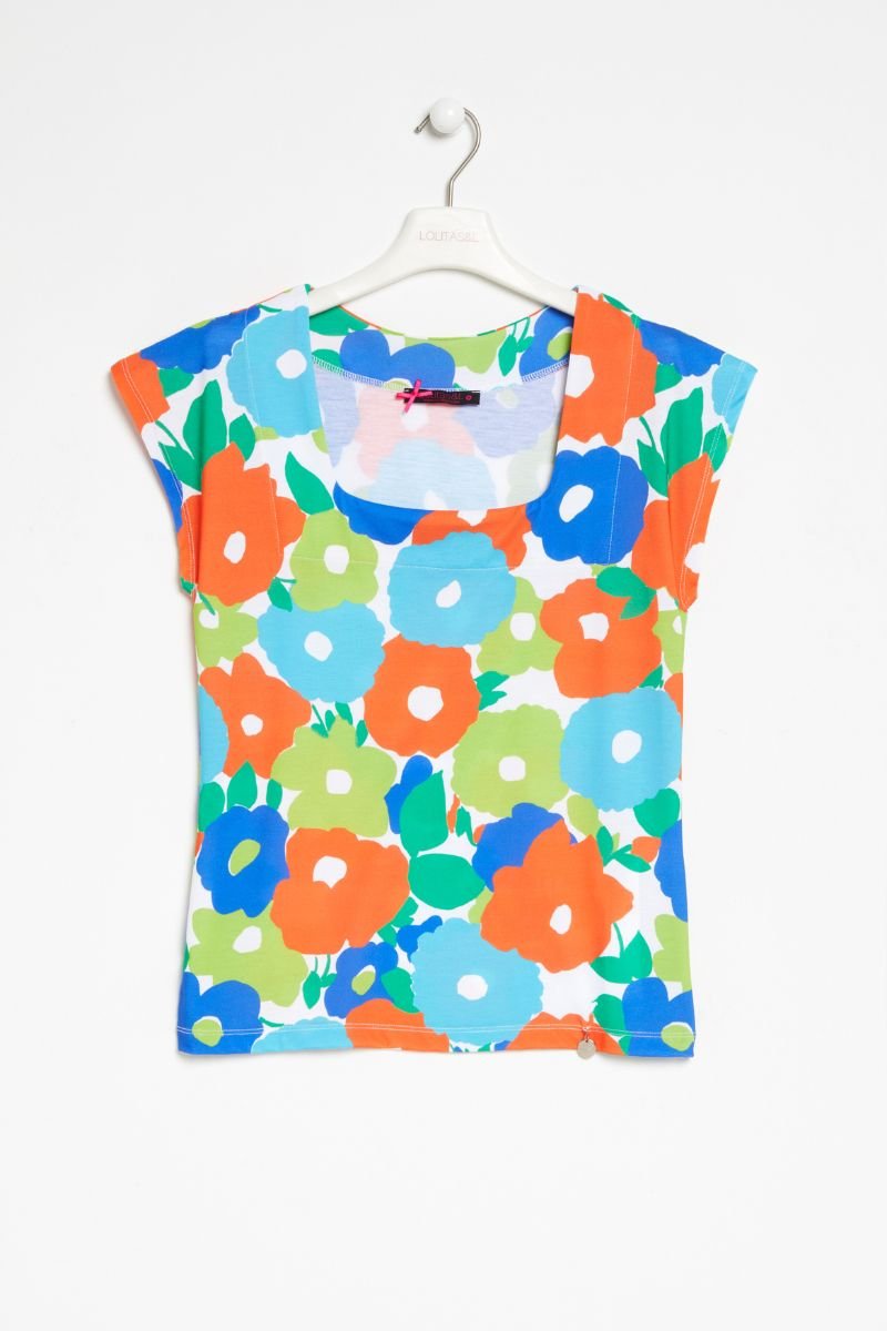 lolitas&l Camiseta estampado garden escote cuadrado Lolitas&L Descuento
