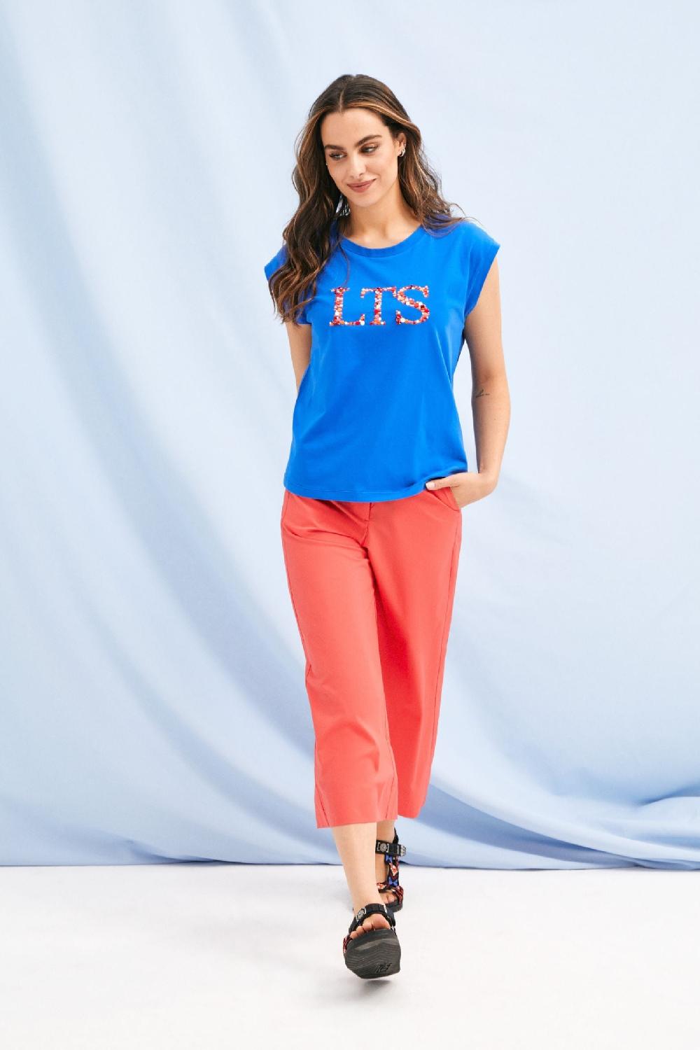 lolitas&l Camiseta azul Klein logo strass LTS Lolitas&L Tienda