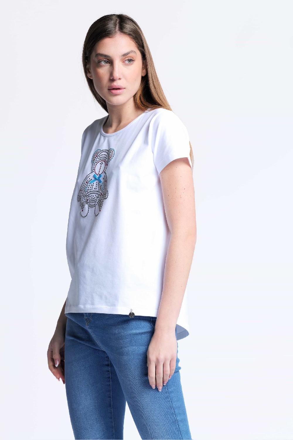 lolitas&l Camiseta blanca algodon escote collar osito strass Lolitas&L Oferta especial
