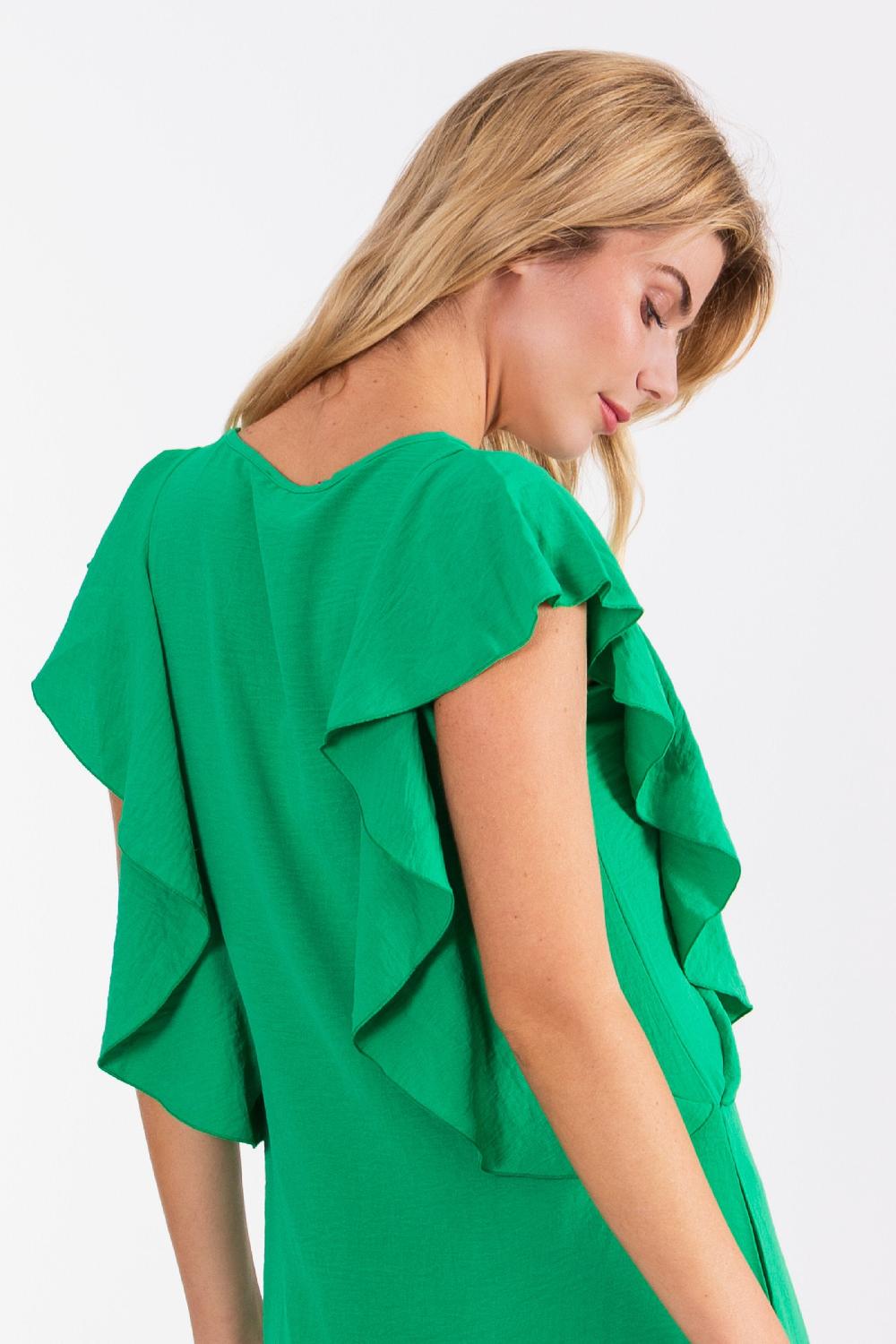 lolitas&l Vestido verde manzana corto con volantes LolitasyL Outlet online
